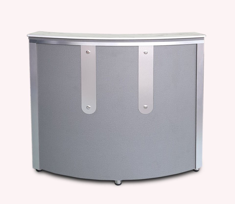 Reception Desk CLV (Dark Slate Gray/Aluminum)