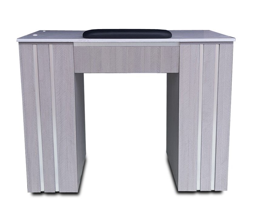 Nail Table TDL (Weathered Gray/ Aluminum Lines)