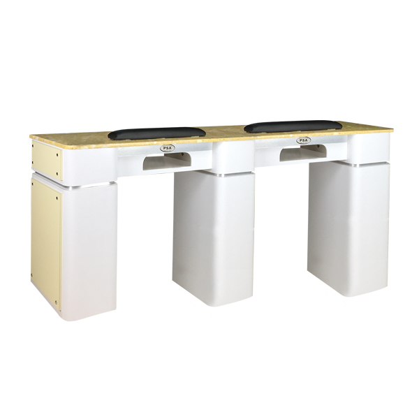 Nail Table T-39 Double (White / Beige) with Gel Hole