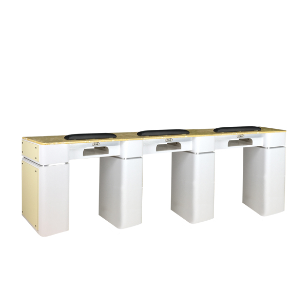 Nail Table T-39 Triple (White / Beige) with Gel Hole