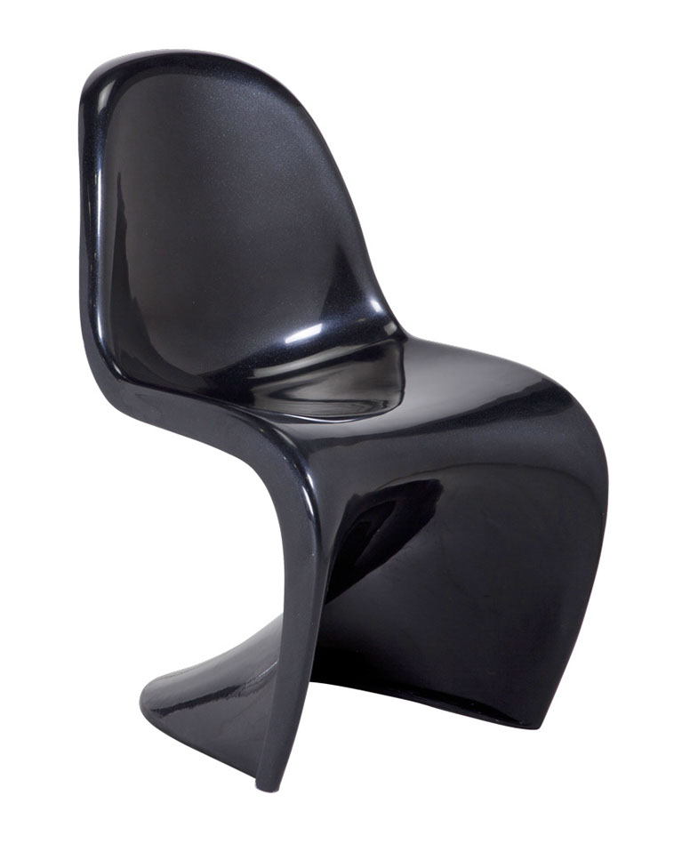 Fiberglass Waiting Chair WC001 - Black