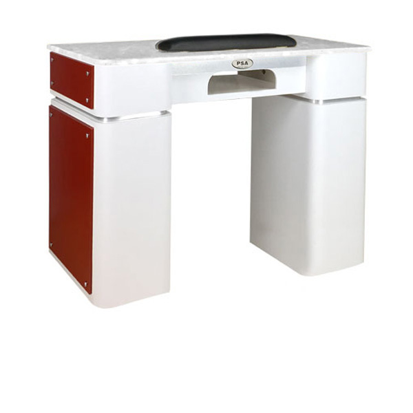 Nail Table T-39 Single (White / Burgundy) with Gel Hole