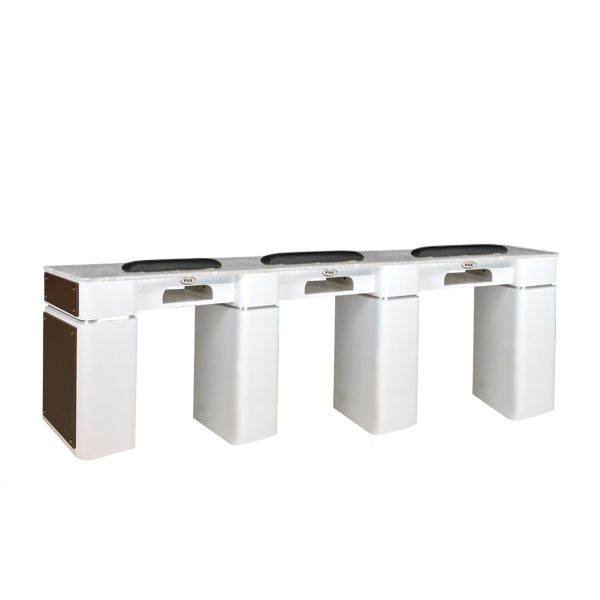 Nail Table T-39 Triple (White / Chocolate) with Gel Hole